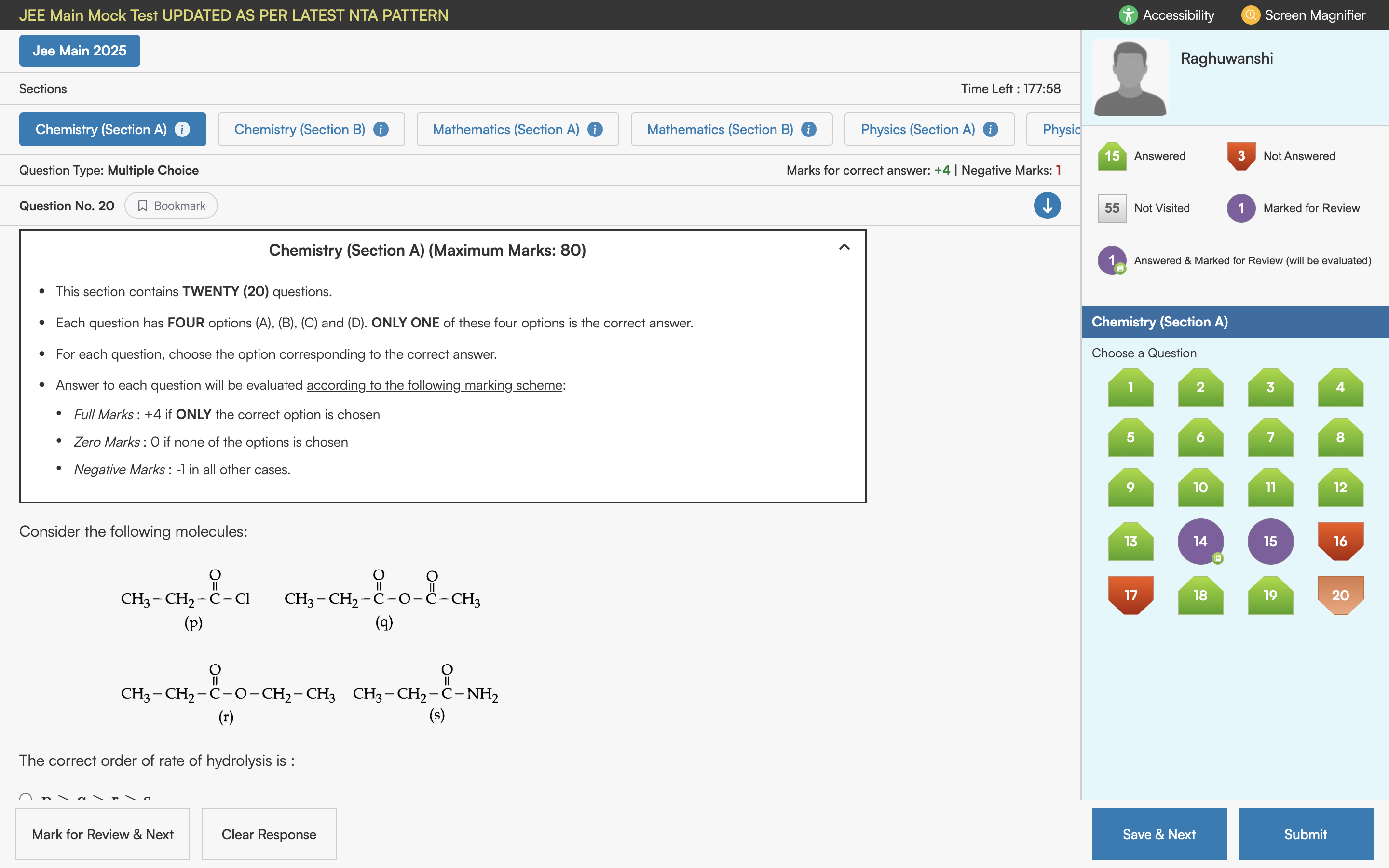 Exact NTA Exam Interface